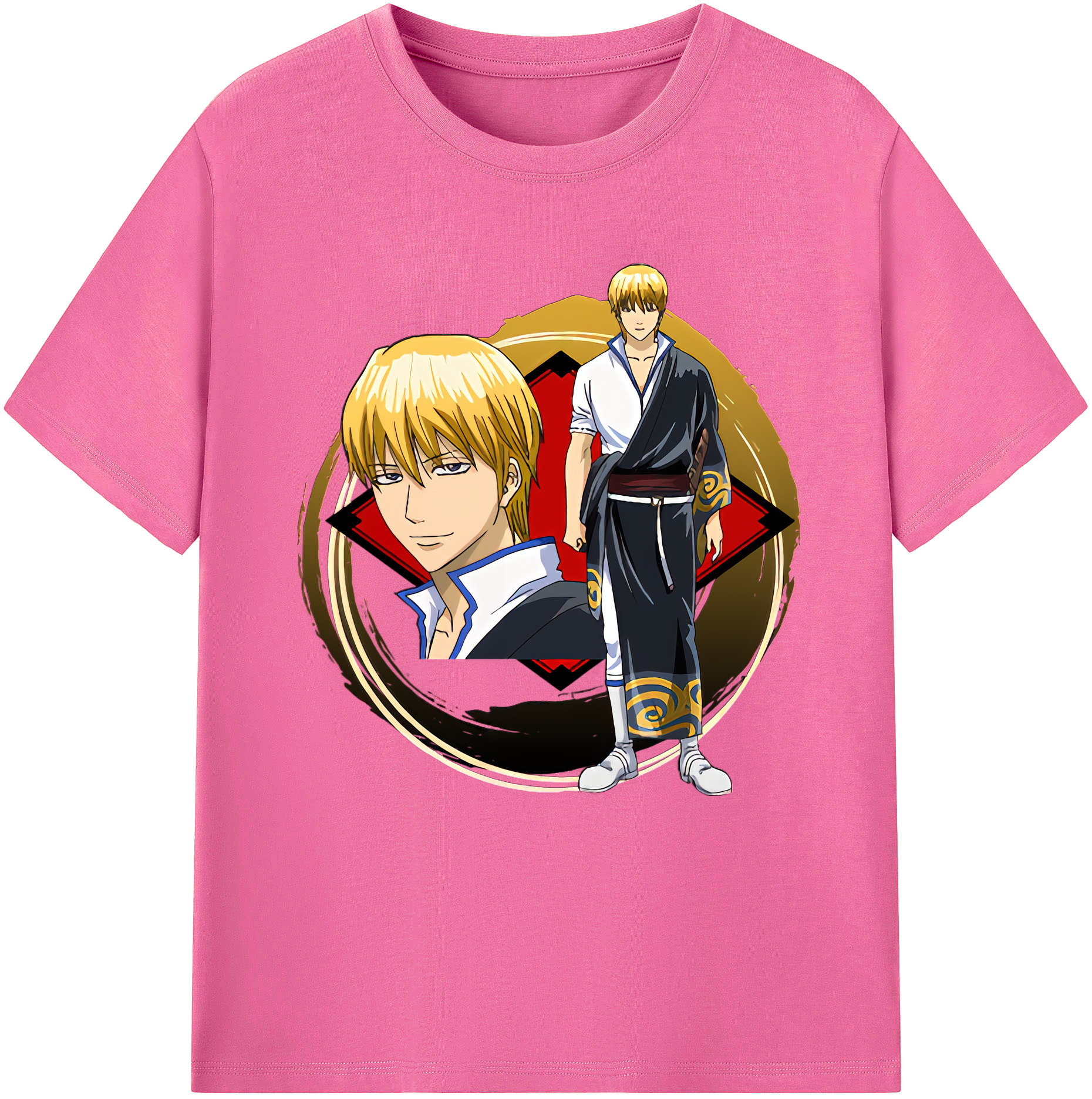 （画像用） ぎんたま 坂田銀時（さかたぎんとき） 神楽 志村新八（しむら しんぱち） GINTAMA Sakata Gintoki Kagura Shimura Shinpachi レディースカジュアルプリントTシャツ（綿100％）